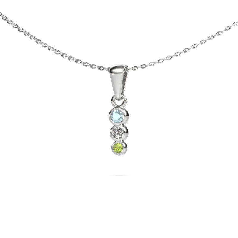 Pendant Felica 585 white gold aquamarine 2.7 mm