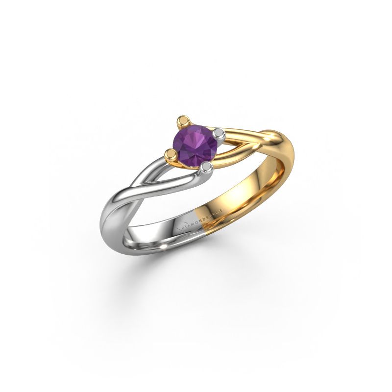 Anello di fidanzamento Paulien 585 oro ametista 4 mm