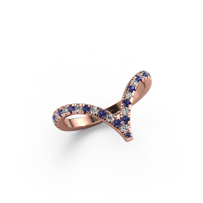 Bague Mirtha 585 or rose saphir 1.5 mm
