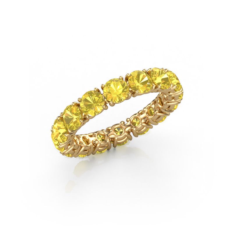 Anillo apilable Vivienne 4.0 585 oro zafiro amarillo 4 mm