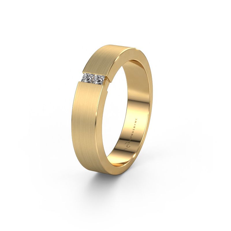 Wedding ring WH2136M15E 585 gold zirconia ±5x2.4 mm