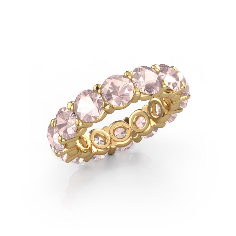 Anello Heddy rnd 5.0 585 oro morganite champagne 5 mm