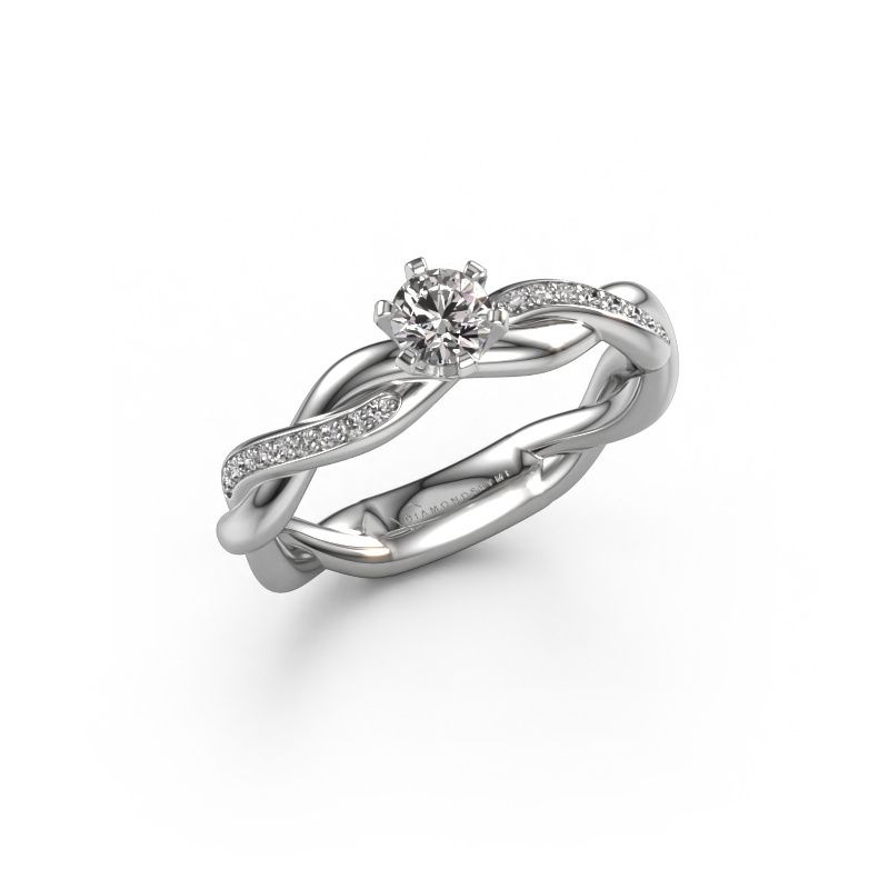 Engagement ring Page 585 white gold lab-grown diamond 0.60 crt