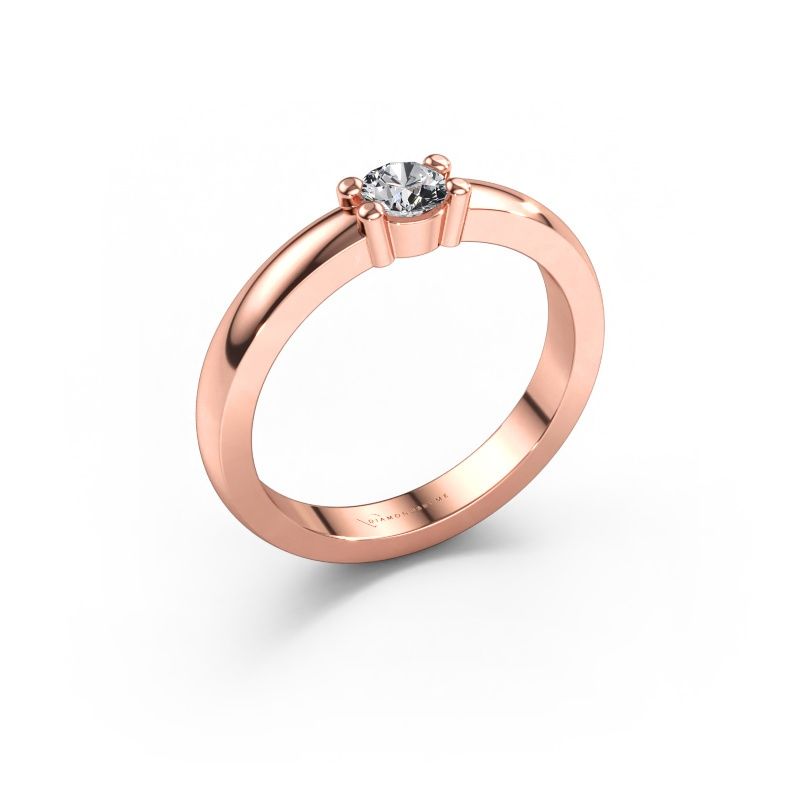 Ring Yasmin 1 585 rose gold lab-grown diamond 0.25 crt