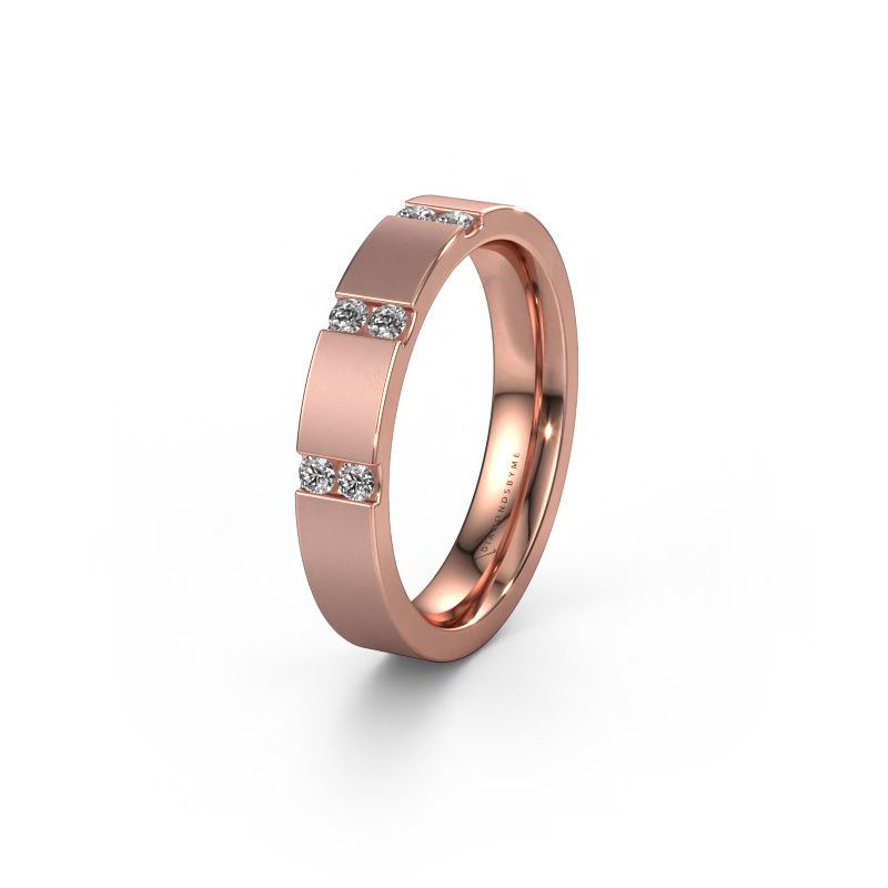 Trauring WH2133L14BM 585 Roségold Diamant ±4x2.2 mm