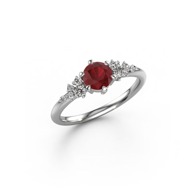 Ring Royce RND 585 witgoud robijn 5.5 mm