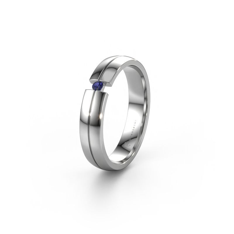 Trauring WH0254L24X 585 Weißgold Saphir ±4x1.5 mm