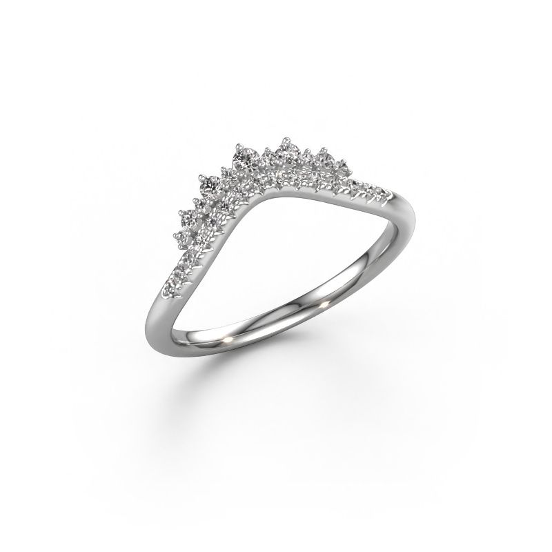 Stackable ring Nica A 585 white gold lab grown diamond 0.219 crt