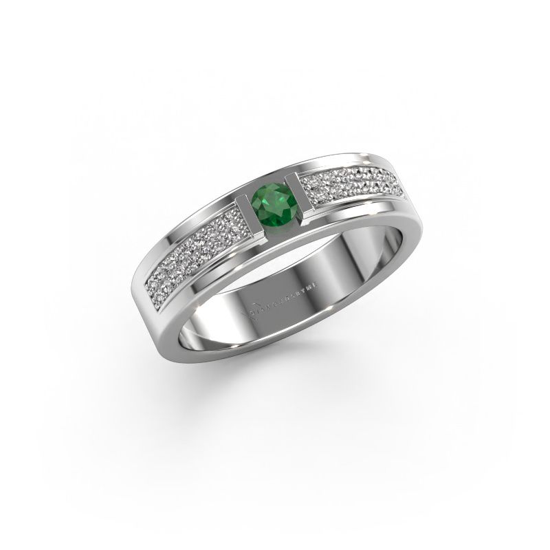 Ring Mable 585 white gold emerald 3 mm