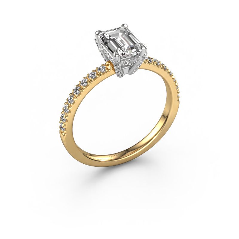 Engagement ring Saskia EME 1 585 gold zirconia 7x5 mm