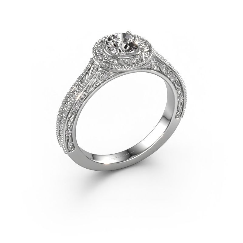 Bague de fiançailles Alice RND 950 platine diamant 0.68 crt