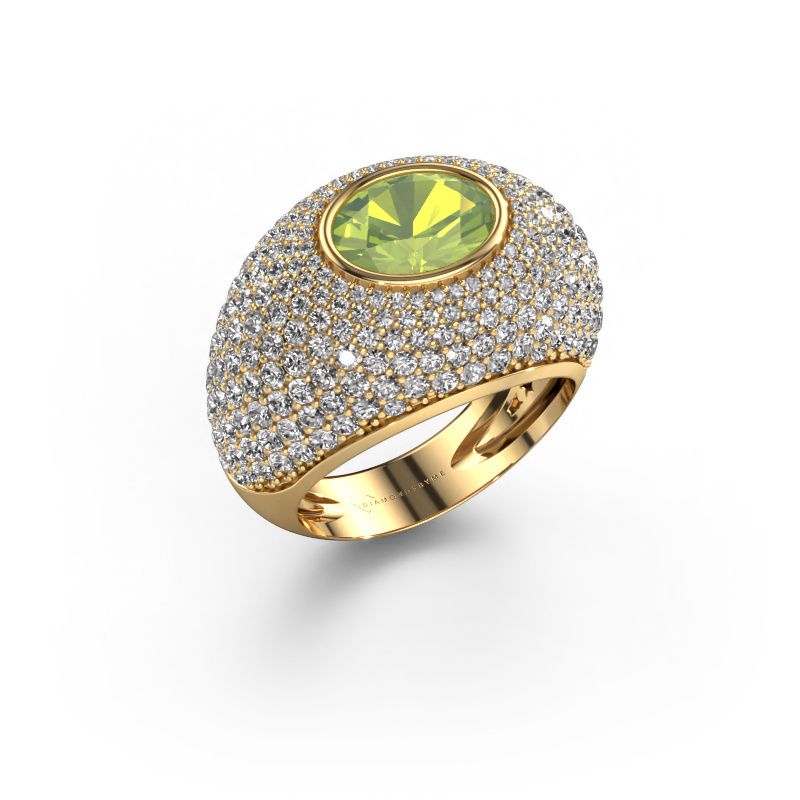 Ring Armida 585 gold peridot 9x7 mm