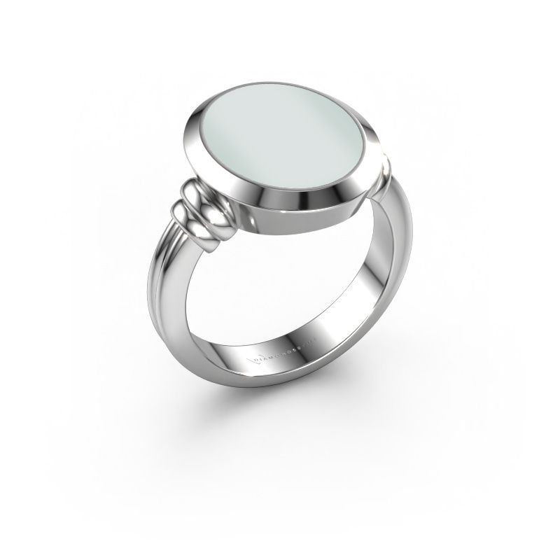 Siegelring Jake 3 950 Platin grüner Lagenstein 15x12 mm