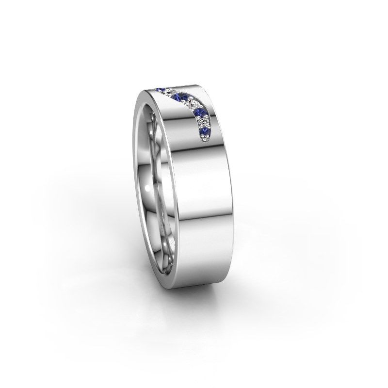 Image of Wedding ring WH2053L16BP<br/>950 platinum ±6x2 mm<br/>Sapphire