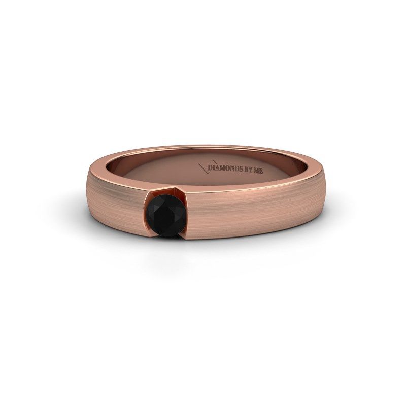Image de Bague de fiançailles Theresia<br/>585 or rose<br/>Diamant noir 0.18 crt