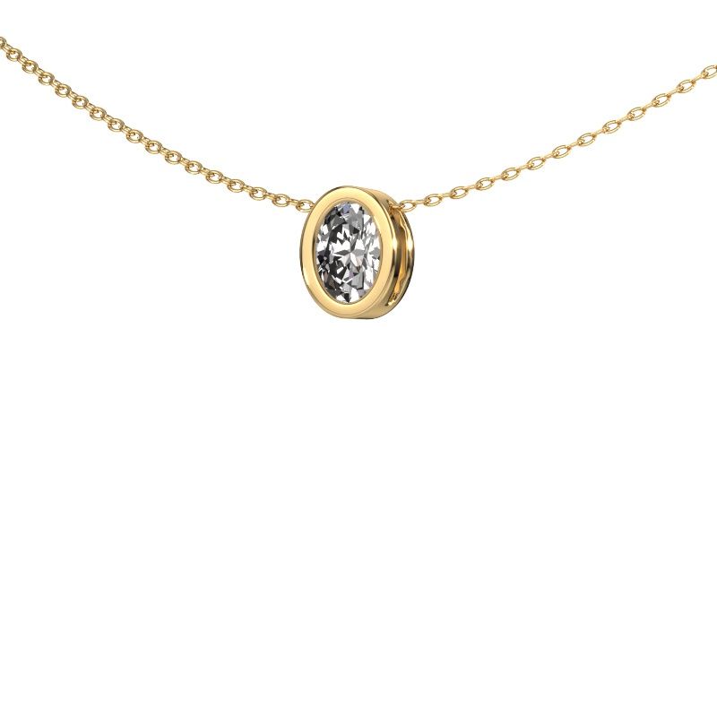 Pendentif Lavon OVL 585 or jaune diamant 0.80 crt