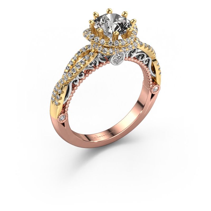Verlovingsring Lysanne 585 rosé goud diamant 1.45 crt