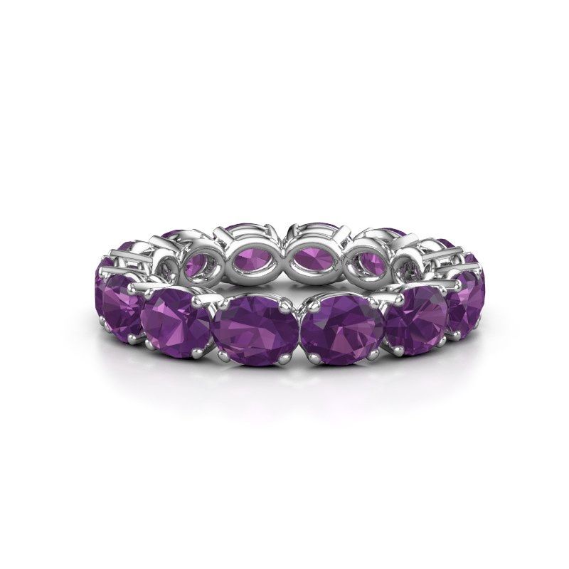Bild von Ring vivienne ovl 5x4<br/>585 Weißgold<br/>Amethyst 5x4 mm