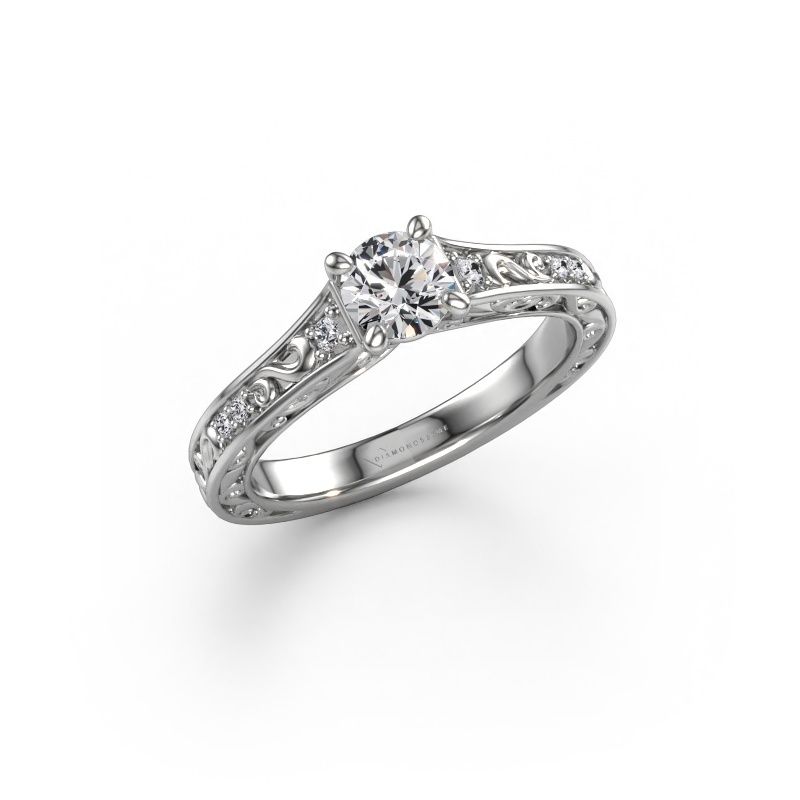 Verlobungsring Mallory RND 585 Weißgold Lab-grown Diamant 0.50 crt