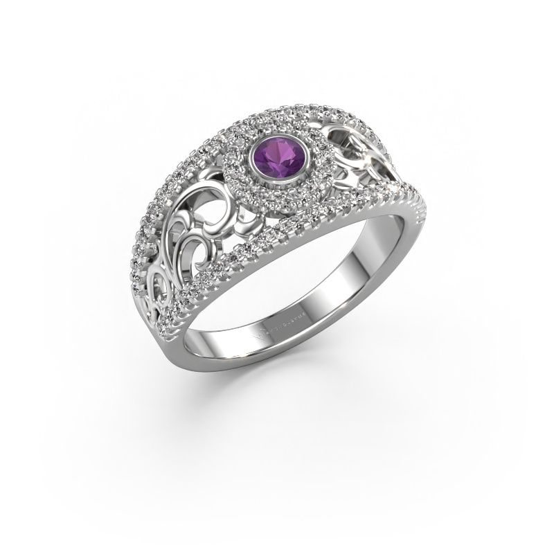 Ring Lavona 950 Platin Amethyst 3.4 mm