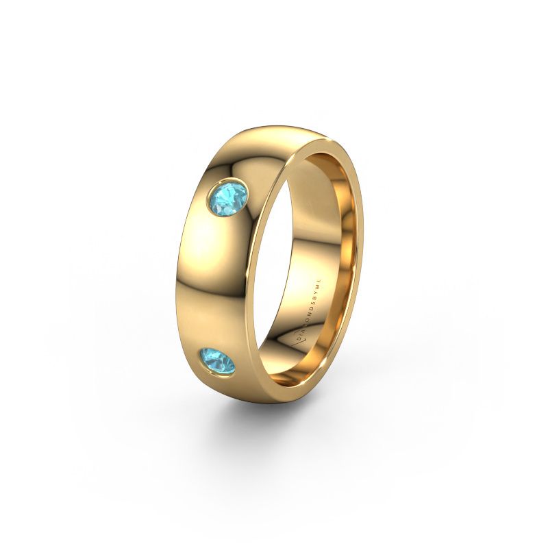 Ehering WH0104L26BP 585 Gold Blau Topas ±6x2 mm