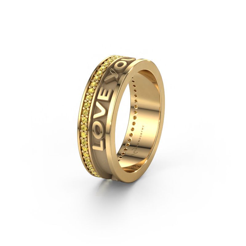 Trouwring Namering 2 585 goud ±6 x 2 mm