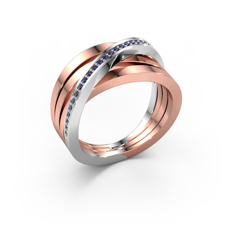 Bague Esmee 585 or rose saphir 1 mm
