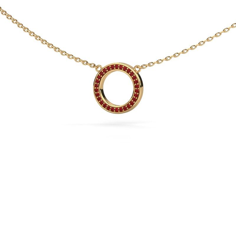 Anhänger Round 1 585 Gold Rubin 0.8 mm