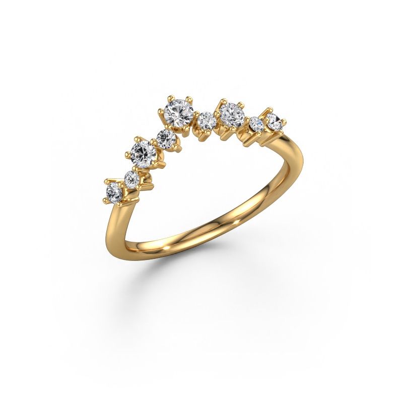 Stackable ring Carly B express 585 gold lab grown diamond 0.346 crt