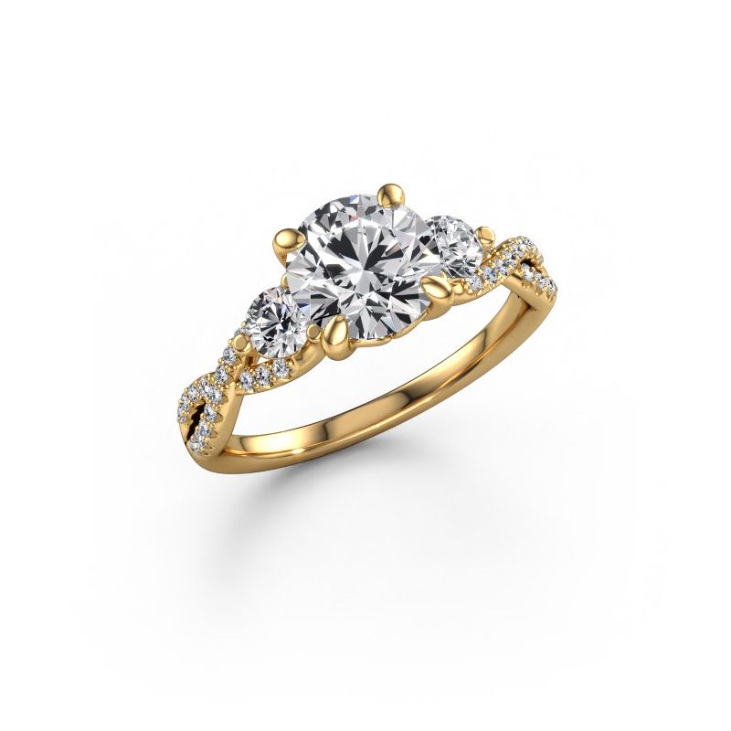 Anello di fidanzamento Marilou RND 585 oro diamante 2.02 crt