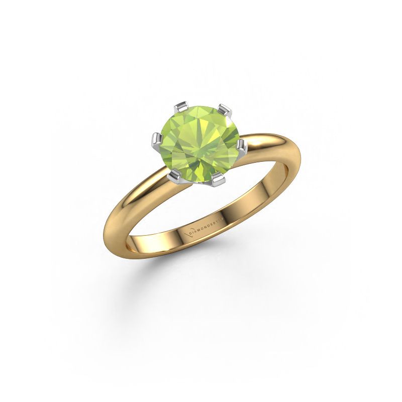 Engagement ring Tiffy 1 585 gold peridot 7 mm