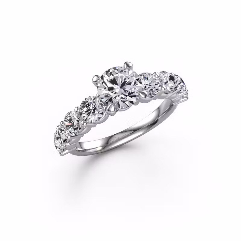 Bague de fiançailles Deja 585 or blanc diamant synthétique 1.00 crt