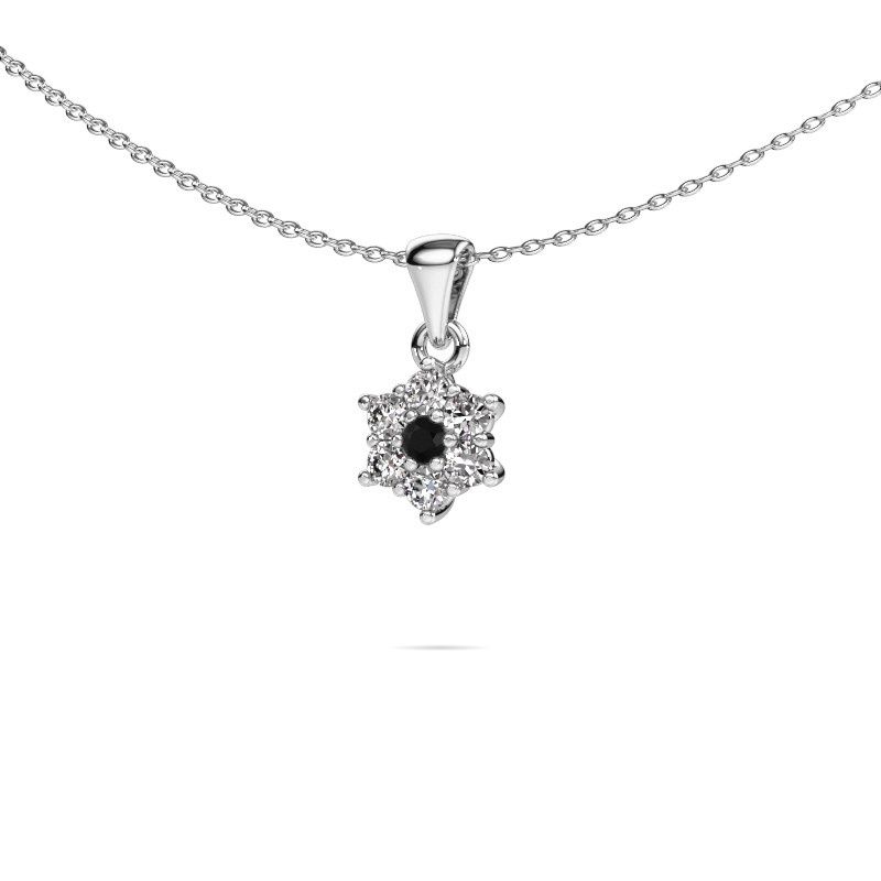 Anhänger Chantal 950 Platin Schwarz Diamant 0.396 crt