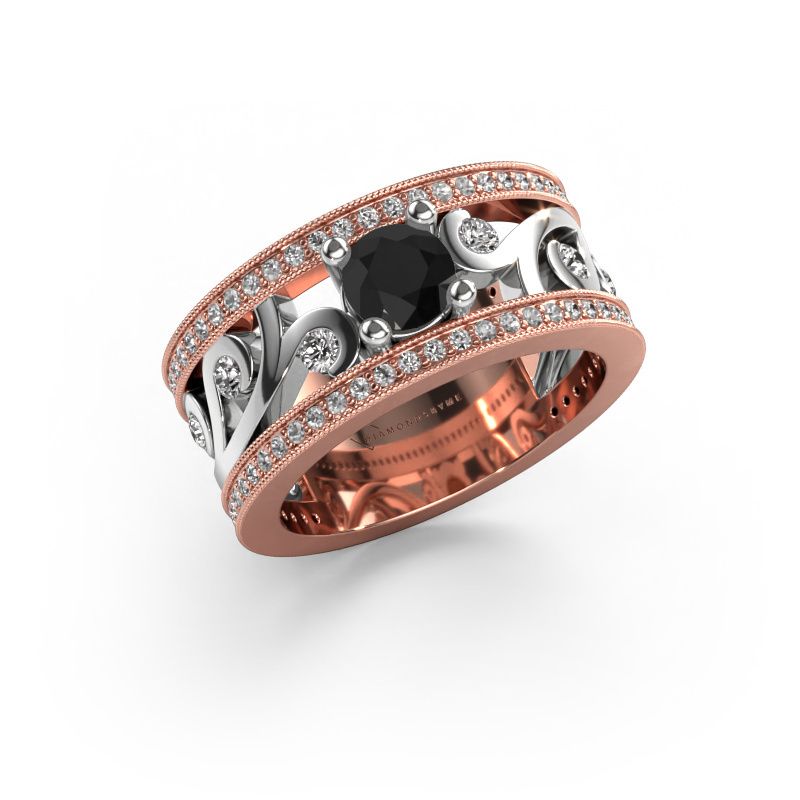 Ring Sanne 585 Roségold Schwarz Diamant 1.23 crt