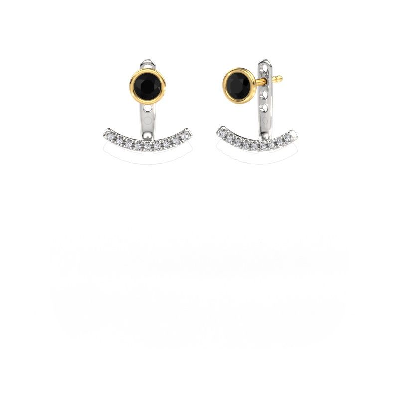 Ohrringe Rosetta 585 Weißgold Schwarz Diamant 0.72 crt