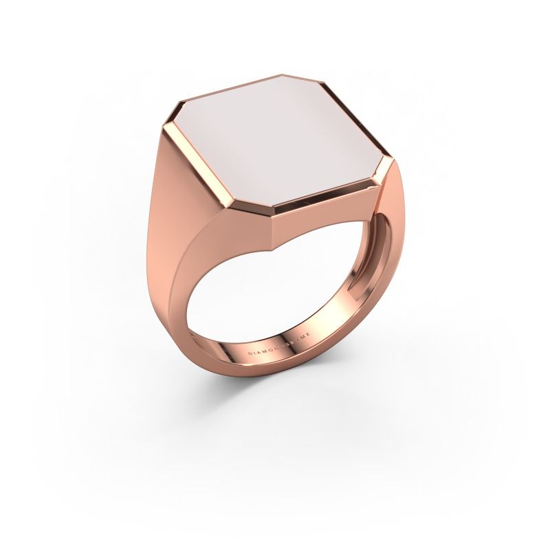 Chevalière Lars 5 light 585 or rose nicolo rouge 16x13 mm