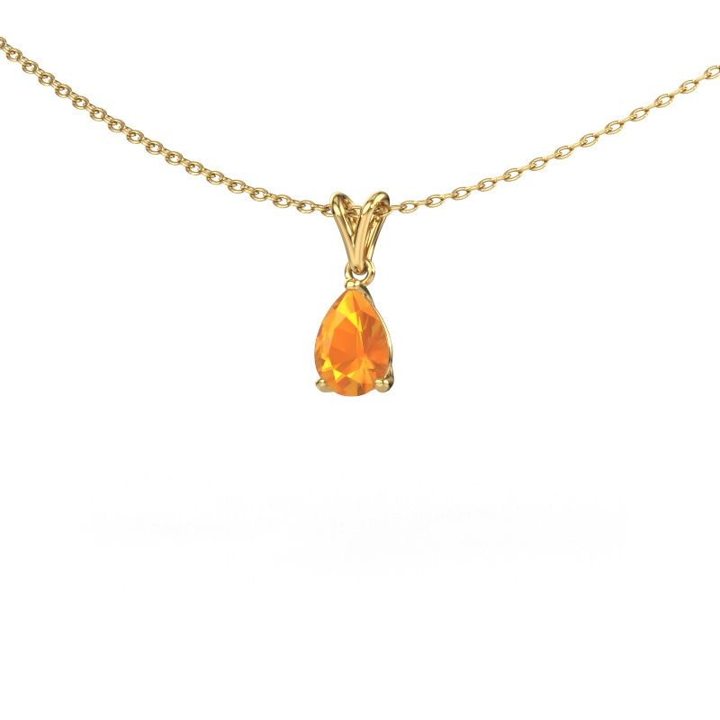 Pendant Sam PER 585 gold citrin 7x5 mm