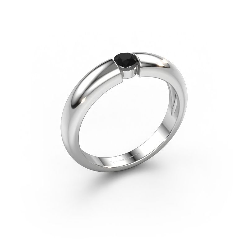 Verlobungsring Amelia 585 Weißgold Schwarz Diamant 0.18 crt