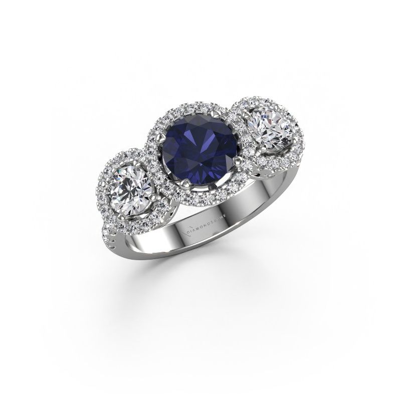 Ring Lacie 950 Platin Saphir 6.5 mm