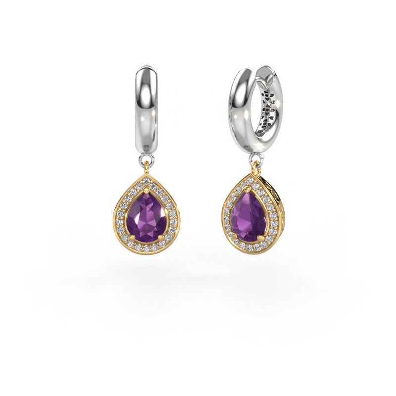 Pendants d'oreilles Barbar 1 585 or jaune améthyste 7x5 mm