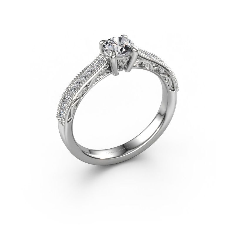Engagement ring Shonta RND 585 white gold lab grown diamond 0.534 crt