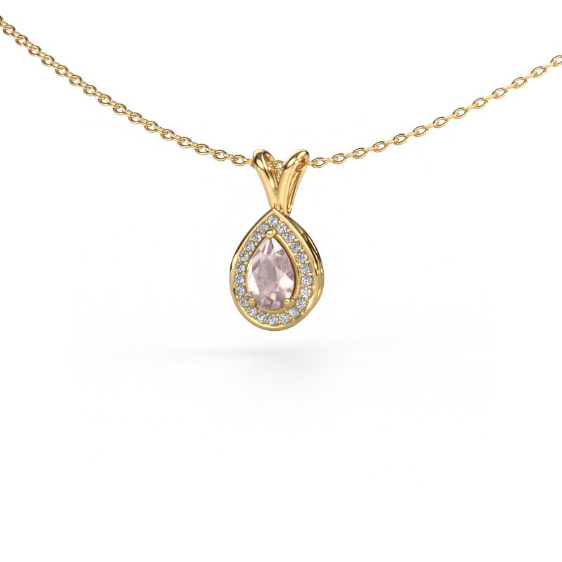 Pendant Ginger 585 gold morganite champagne 7x5 mm