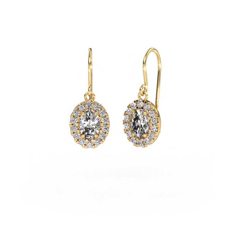 Drop earrings Jorinda 1 585 gold lab grown diamond 1.96 crt