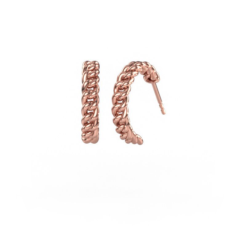 Boucles d'oreilles Della 15mm 585 or rose
