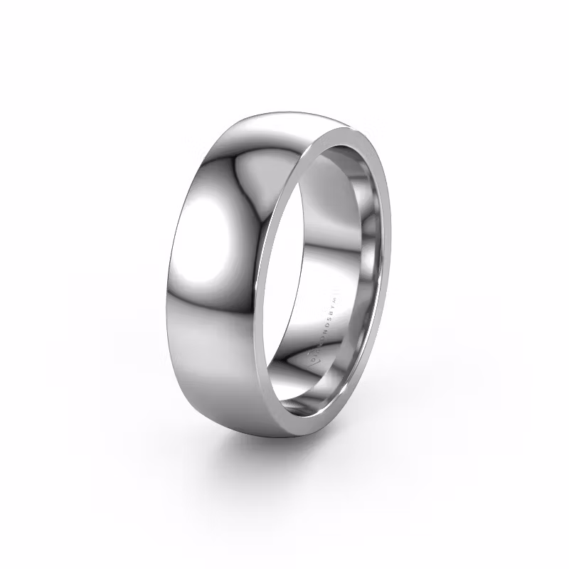 Wedding ring WH6120M27C 585 white gold ±7x2.2 mm