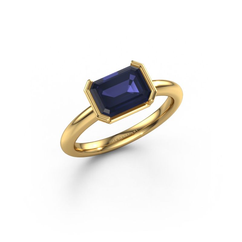 Bague de fiançailles Tayler EME 585 or jaune saphir 8x6 mm