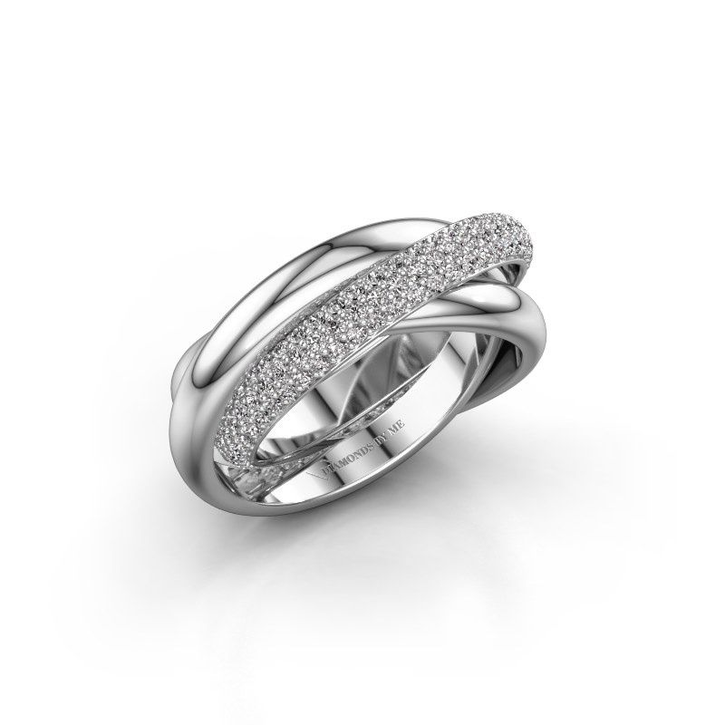 Image de Bague trinity 2<br/>950 platine<br/>Diamant 0.885 crt