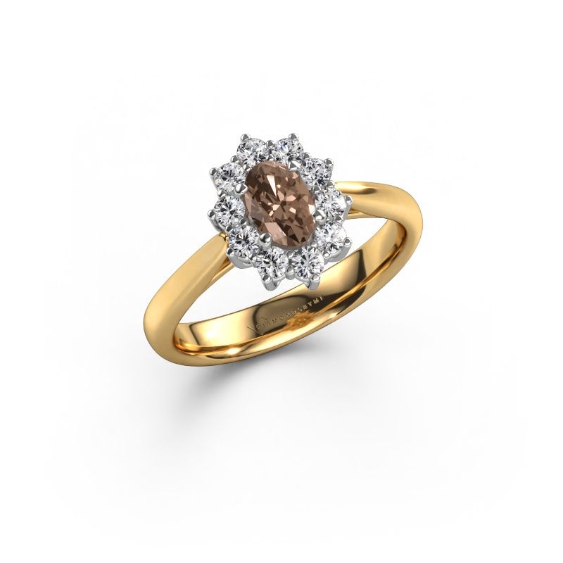 Verlobungsring Leesa 1 express 585 Gold Braun Diamant 0.40 crt