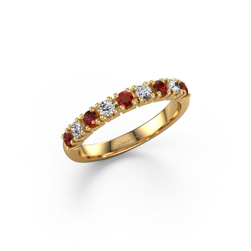 Ring Rianne 9 585 gold garnet 2.4 mm