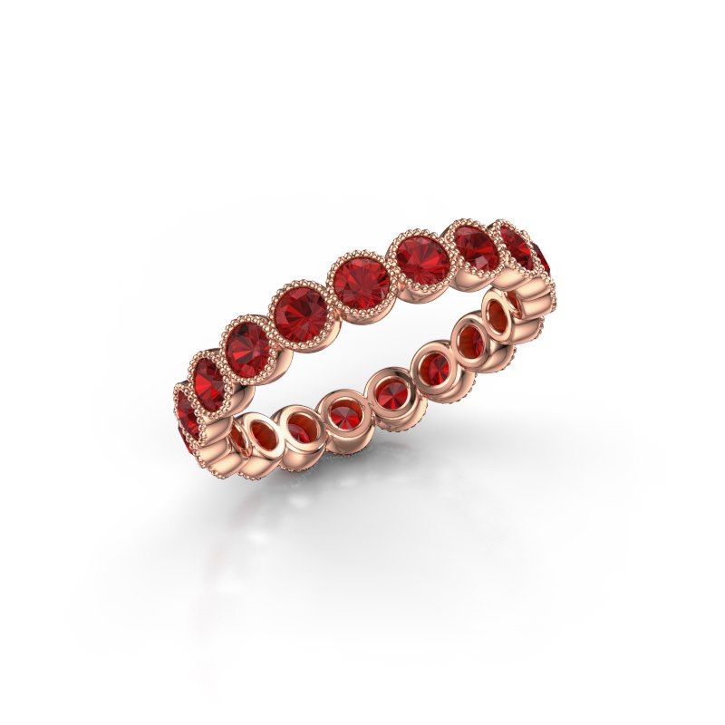 Image of Ring Mariam 0.07 585 rose gold ruby 2.7 mm